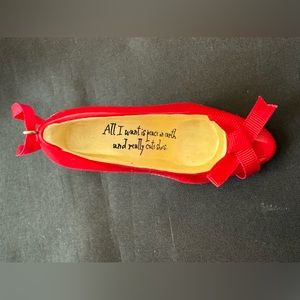 Hallmark Red Pump Ornament, “All I Want Is Peace…”